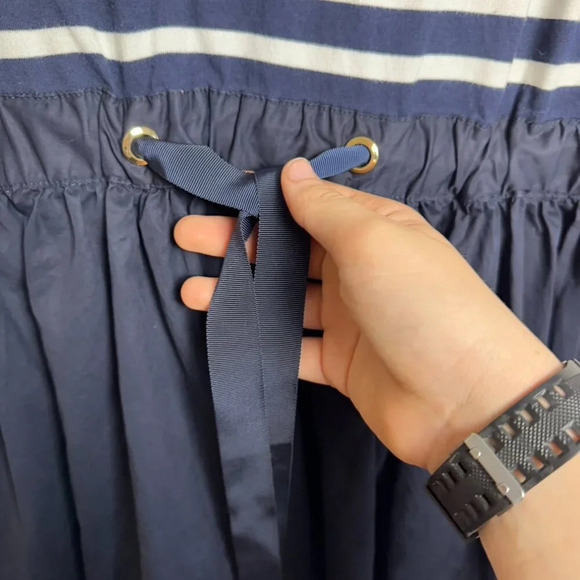 Kate Spade Blue White Stripe Short Sleeve Dress medium D21 - Picture 2 of 5